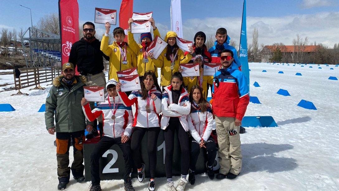  Okullararası Kayaklı Koşu Türkiye Şampiyonasında Öğrencilerimizden 15 Madalya ( 5 altın, 1 gümüş, 9 bronz)